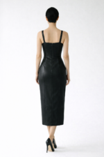 Noir Rivet Dress - Görsel 6