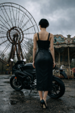 Noir Rivet Dress - Görsel 3